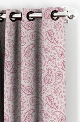 HOUZZCODE DESIGNER curtain Cultural Paisley - D Pink set of 2 2