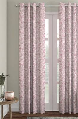 HOUZZCODE DESIGNER curtain Cultural Paisley - D Pink set of 2 3