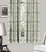 HOUZZCODE DESIGNER curtain Vintage Geomatric Print 1 - W Multi set of 2