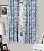 HOUZZCODE DESIGNER curtain Vintage Geomatric Print 2- W Multi set of 2