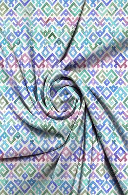 HOUZZCODE DESIGNER curtain Vintage Geomatric Print 2- W Multi set of 2 2