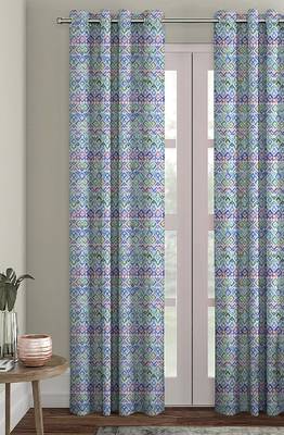 HOUZZCODE DESIGNER curtain Vintage Geomatric Print 2 - XL Multi set of 2 3