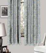 HOUZZCODE DESIGNER curtain Leafy Digi Print - W Multi set of 2