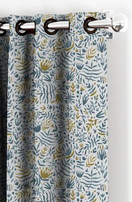 HOUZZCODE DESIGNER curtain Leafy Digi Print - D Multi set of 2 2