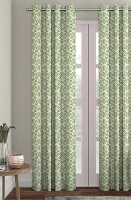HOUZZCODE DESIGNER curtain Blurred Greeny - XL Green set of 2 3