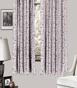 HOUZZCODE DESIGNER curtain Leafy With Checks Digi Print - W Multi set of 2