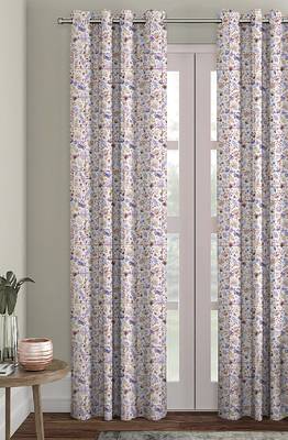 HOUZZCODE DESIGNER curtain Leafy With Checks Digi Print - D Multi set of 2 3