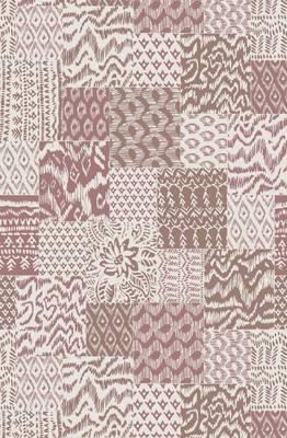 HOUZZCODE DESIGNER curtain Patchwork 1 - W Pink set of 2 4