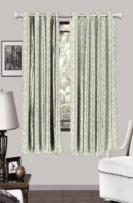 HOUZZCODE DESIGNER curtain Garden Gren - W Green set of 2 1