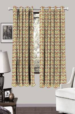 HOUZZCODE DESIGNER curtain Multi Chevron 1 - W Multi set of 2 1