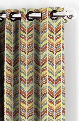 HOUZZCODE DESIGNER curtain Multi Chevron 1 - W Multi set of 2 3