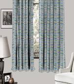 HOUZZCODE DESIGNER curtain Multi Chevron 2- W Multi set of 2