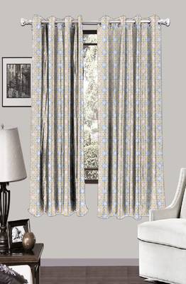 HOUZZCODE DESIGNER curtain Pattern Print 1 - W Multi set of 2 1