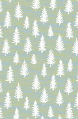 HOUZZCODE DESIGNER curtain Festive Tree - W Green set of 2 4