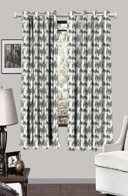 HOUZZCODE DESIGNER curtain Village Tree - W Green set of 2 1