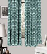 HOUZZCODE DESIGNER curtain Pattern Print 11 - W Turq set of 2