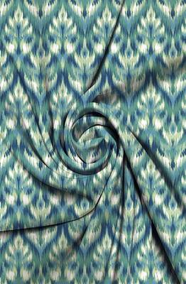 HOUZZCODE DESIGNER curtain Pattern Print 11 - W Turq set of 2 2