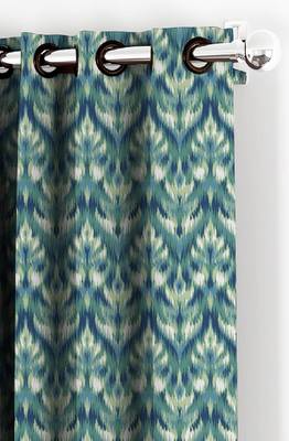 HOUZZCODE DESIGNER curtain Pattern Print 11 - W Turq set of 2 3