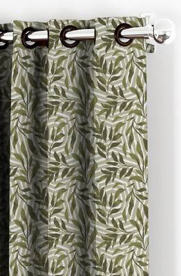 HOUZZCODE DESIGNER curtain Pattern Print 12- W Green set of 2 3