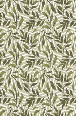 HOUZZCODE DESIGNER curtain Pattern Print 12- W Green set of 2 4