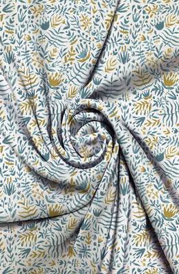 HOUZZCODE DESIGNER curtain Leafy Digi Print - W Multi set of 4 1
