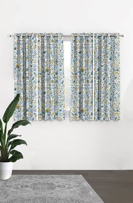 HOUZZCODE DESIGNER curtain Leafy Digi Print - W Multi set of 4 4