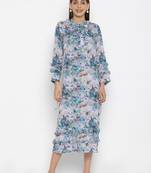 Sew You Soon Floral Digital Printed Long Dress