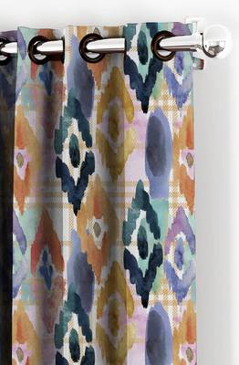 HOUZZCODE DESIGNER curtain Shaded Ikat - W Multi set of 4 2