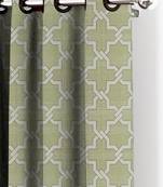 HOUZZCODE DESIGNER curtain Pattern Print 2- XL Green set of 4