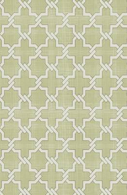 HOUZZCODE DESIGNER curtain Pattern Print 2- XL Green set of 4 2