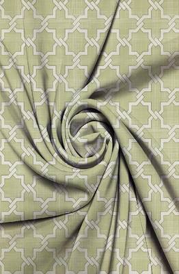 HOUZZCODE DESIGNER curtain Pattern Print 2- XL Green set of 4 4