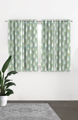 HOUZZCODE DESIGNER curtain Festive Tree - W Green set of 4 4