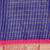VASTRANAND Blue & Pink Checked Pure Silk Gadwal Saree