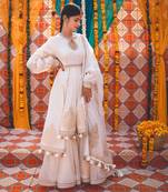 Chanderi Woven Lotus Anarkali set