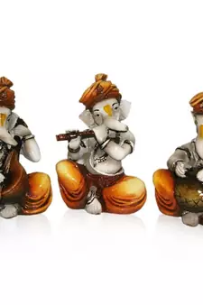 Set of 3 Instrumental Ganesha