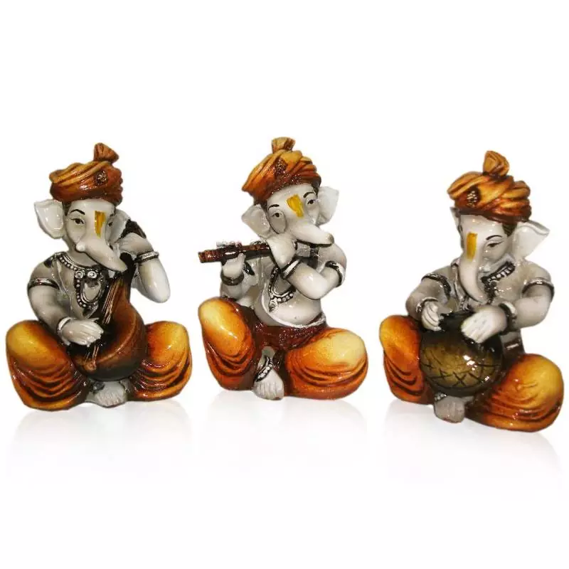 Set of 3 Instrumental Ganesha