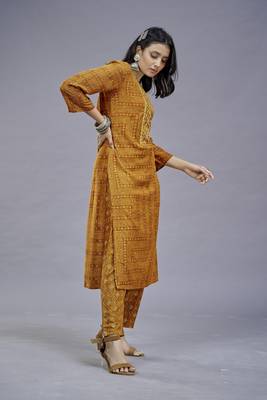 ASHWATH Embroidery Printed Rayon Cotton Straight Kurta With Pant And Dupatta 4