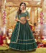 Designer Fancy Party Wear Lehenga Satin With Sequence Work Semi Stitched  