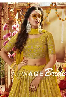  Party Wear Lehenga Satin With sequin Work 