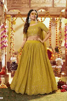  Party Wear Lehenga Satin With sequin Work 