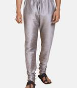 Grey plain cotton silk men-pyjamas
