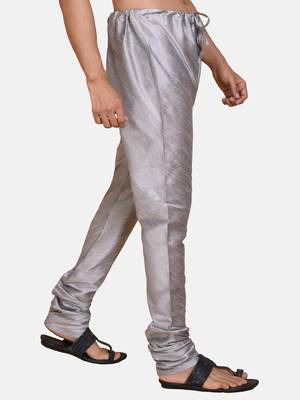 Grey plain cotton silk men-pyjamas 2