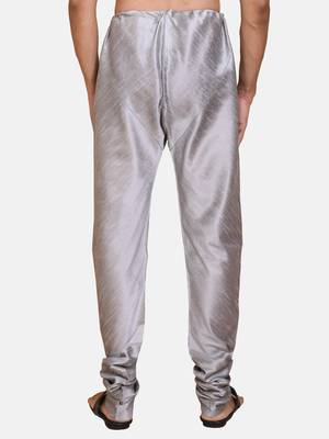Grey plain cotton silk men-pyjamas 3