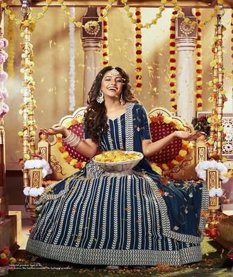 Designer Fancy Party Wear Lehenga Satin With sequin Work  3