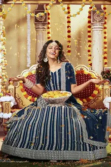 Designer Fancy Party Wear Lehenga Satin With sequin Work 