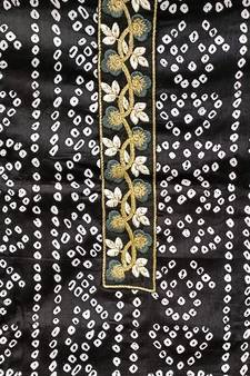 Black embroidered cotton salwar