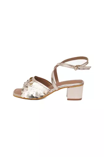 Gold Sequin Embellished Heels