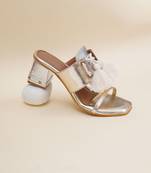 Creme Tassle Golden Heels
