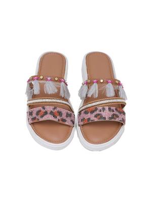 Adora Leopoard Design Pink Flatforms 1