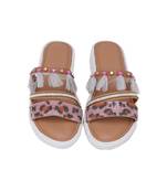 Adora Leopoard Design Pink Flatforms